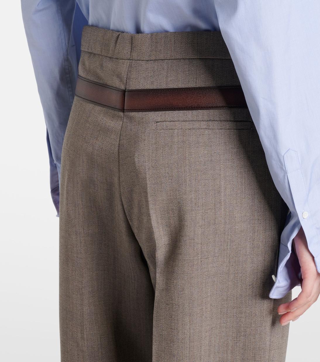 Trompe l'œil straight pants | Prada