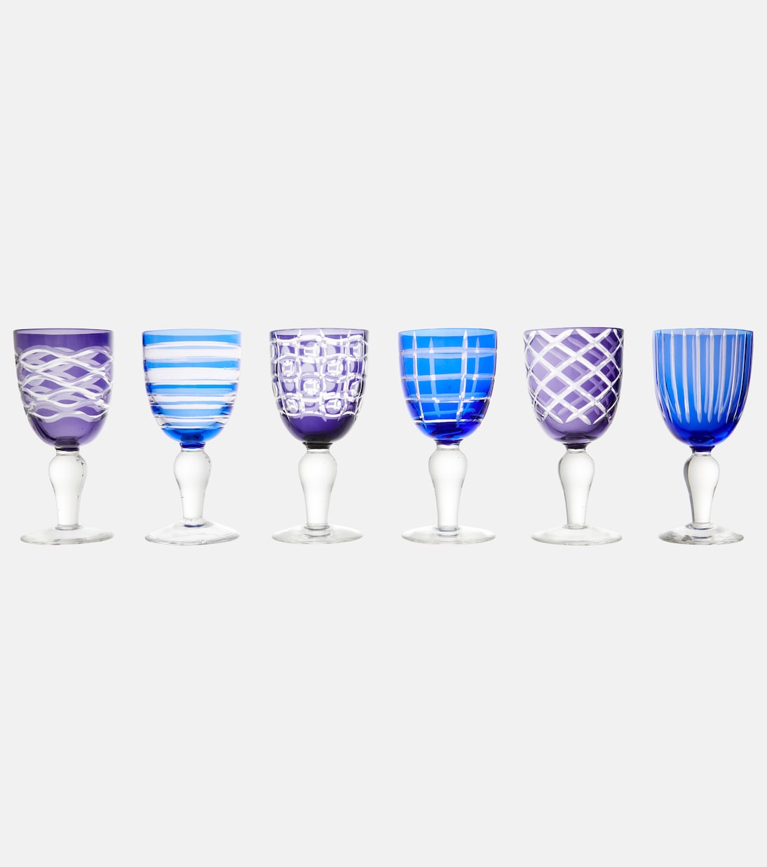 Cobalt set of 6 wine glasses | Polspotten