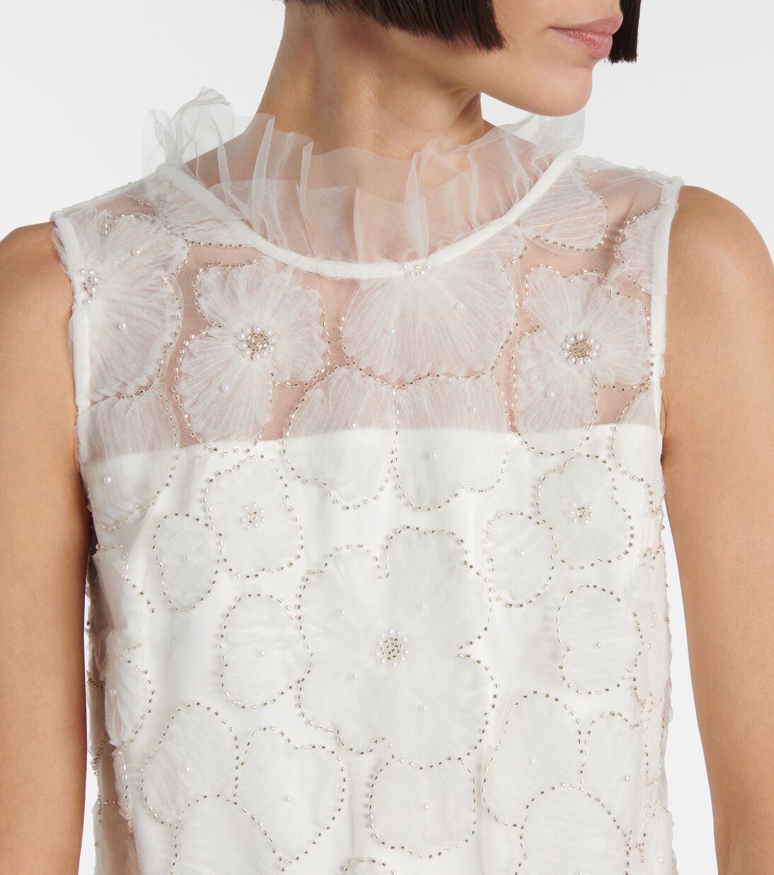 Robe de mariée en satin à perles | Self-Portrait