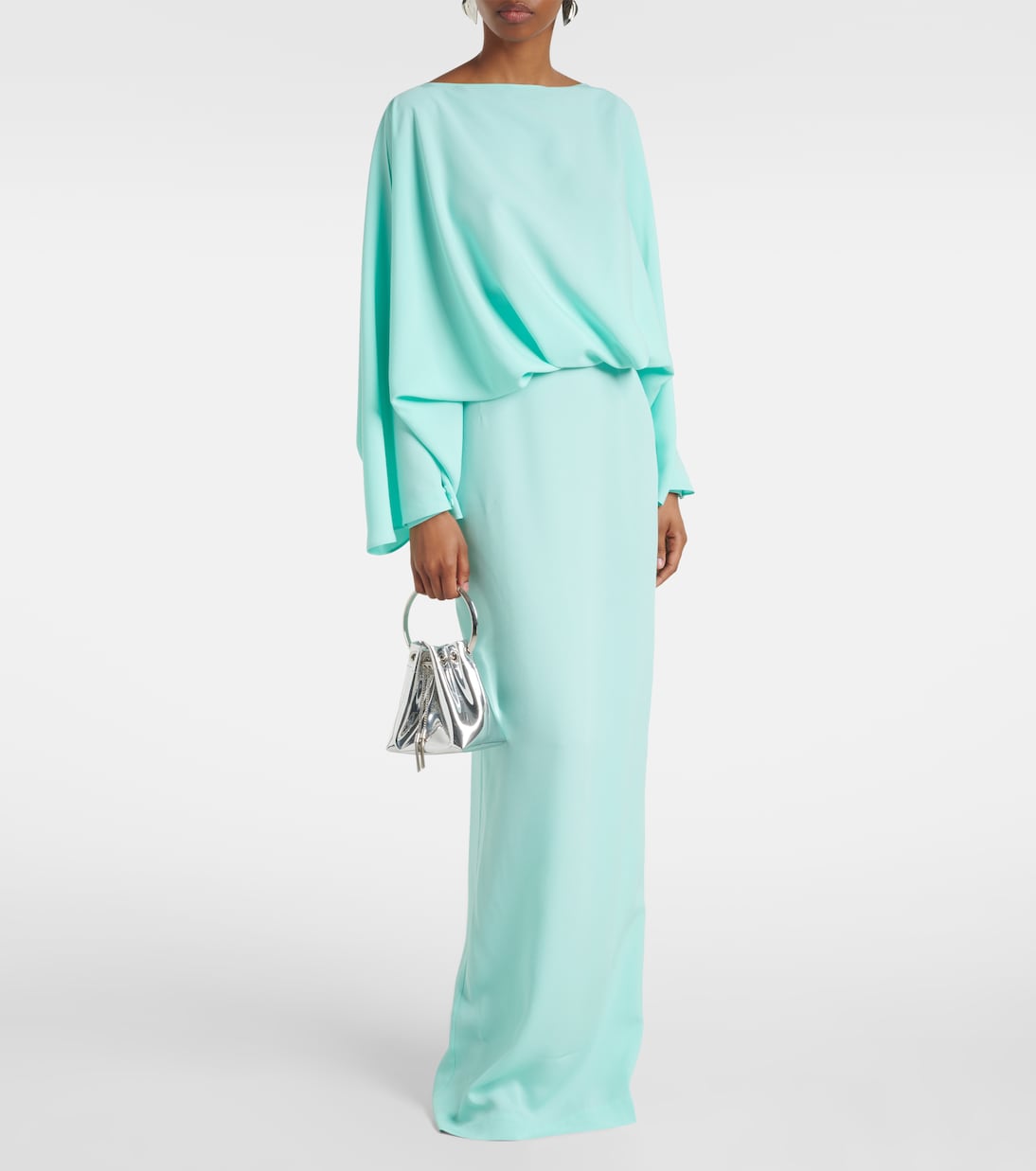 Abito lungo La Maddalena in crêpe cady | Taller Marmo