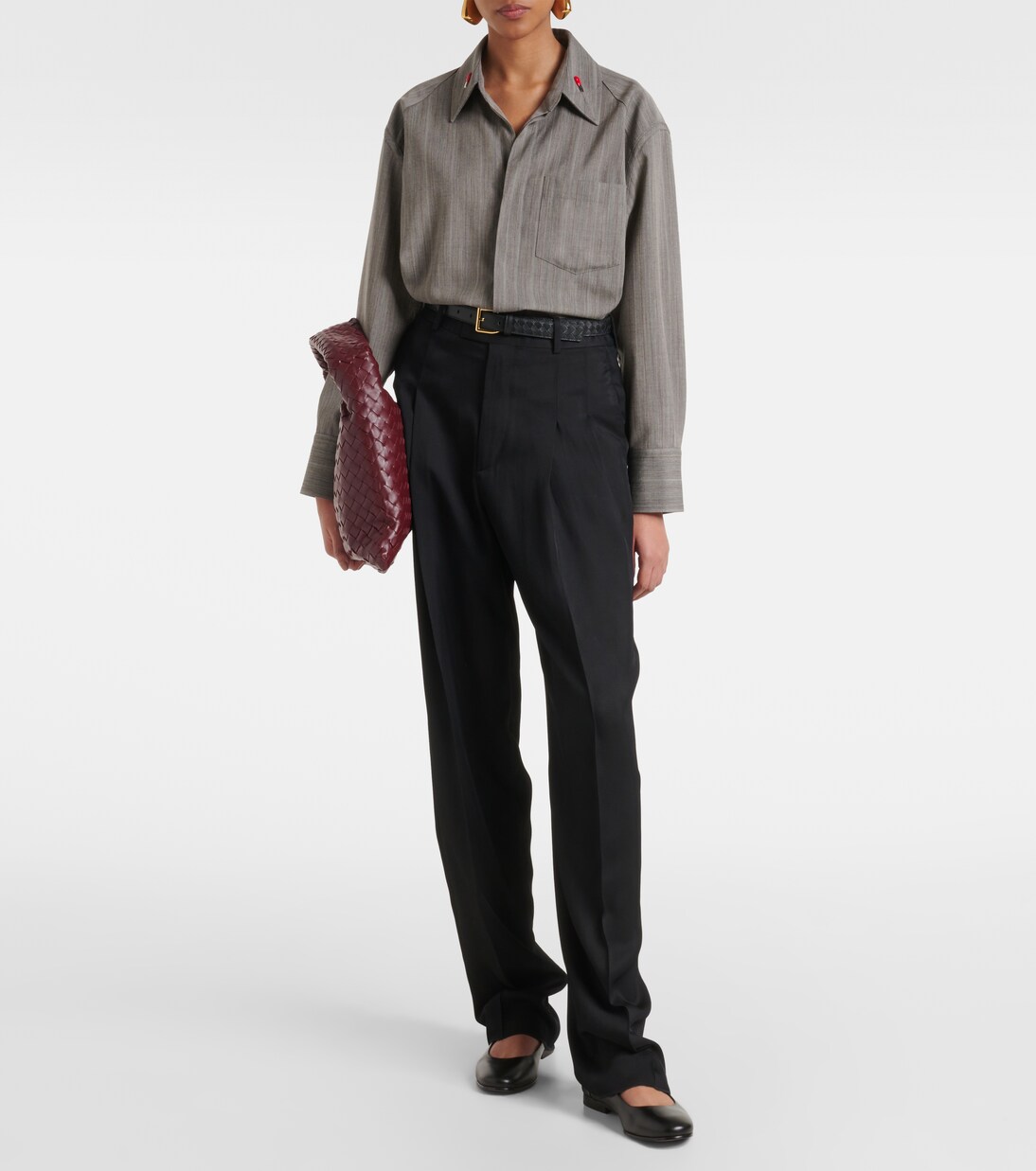 Astaire leather Mary Jane flats | Bottega Veneta