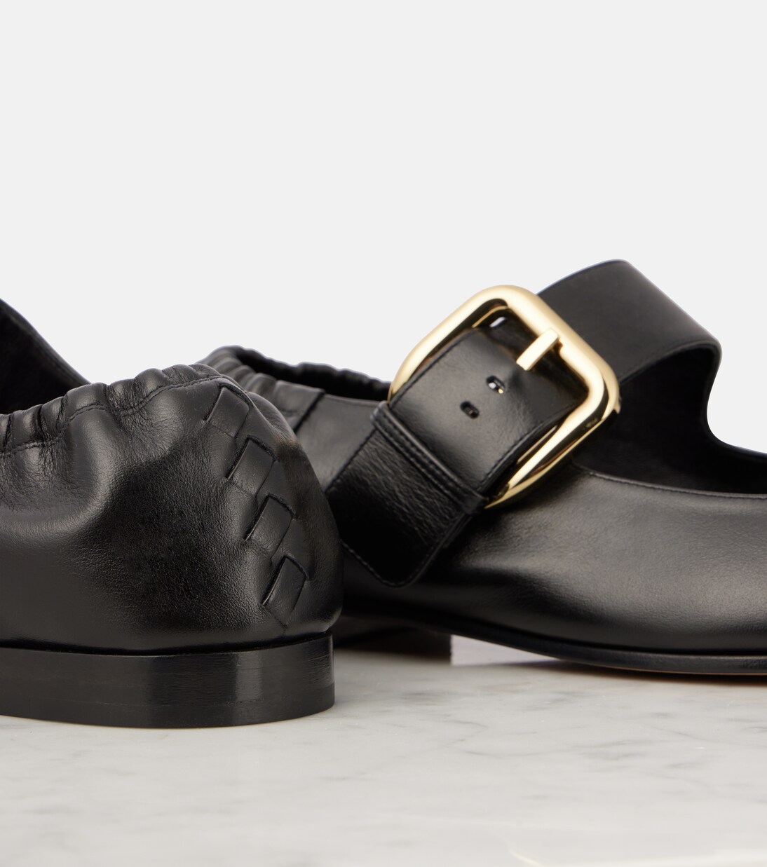 Astaire leather Mary Jane flats | Bottega Veneta