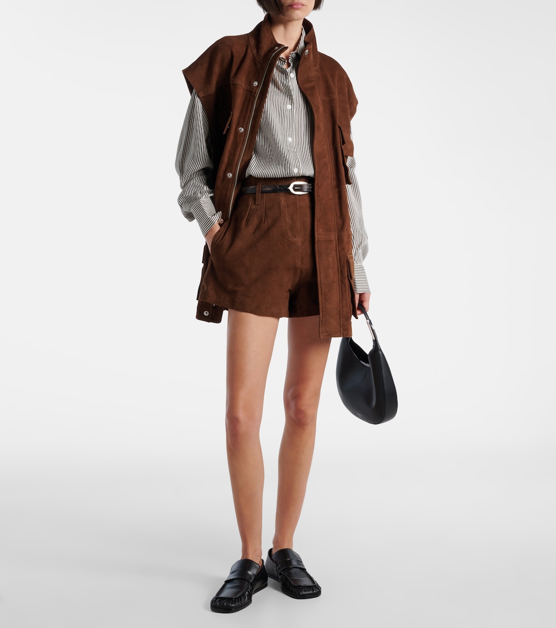 Shorts Lise aus Veloursleder | The Frankie Shop