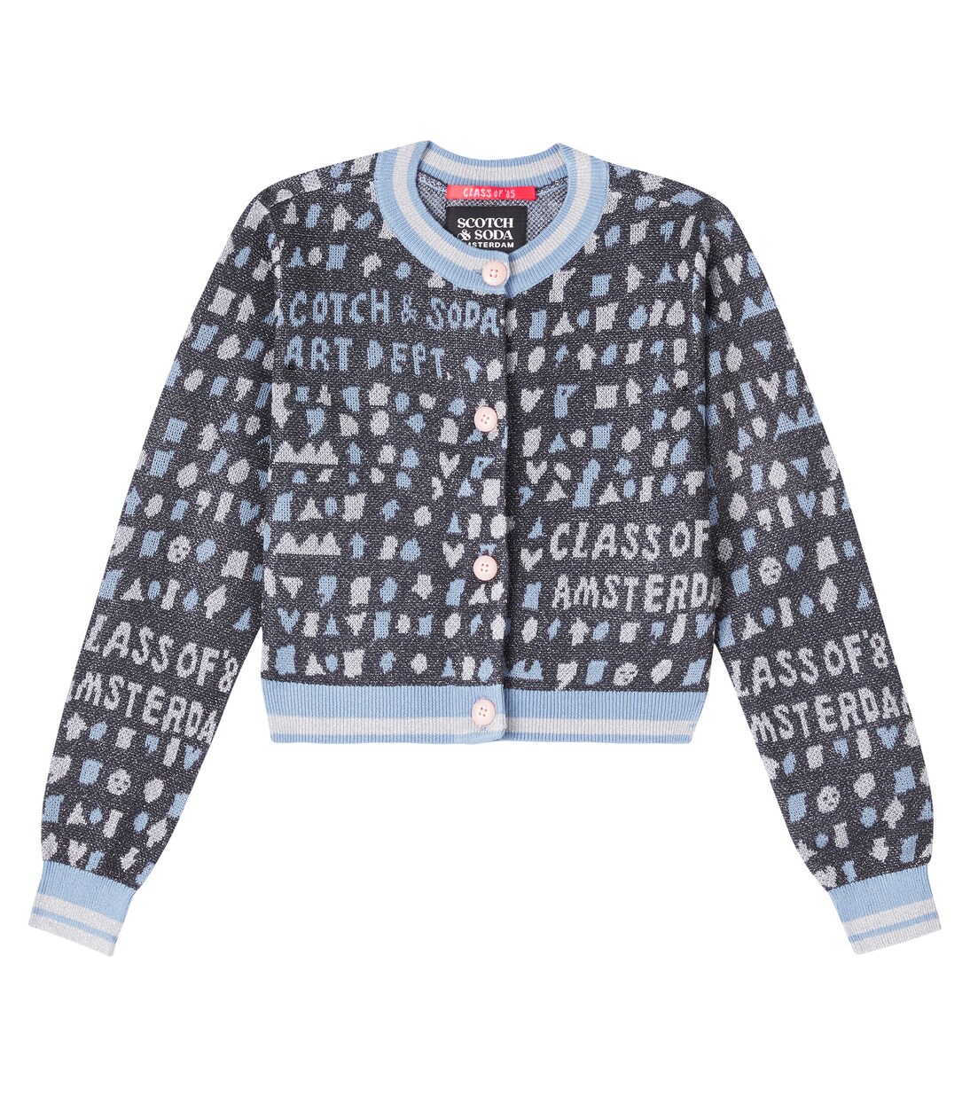 Cropped jacquard cardigan | Scotch & Soda Kids