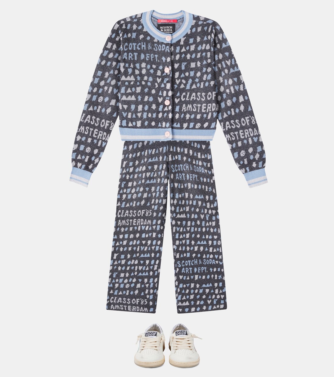 Cropped jacquard cardigan | Scotch & Soda Kids
