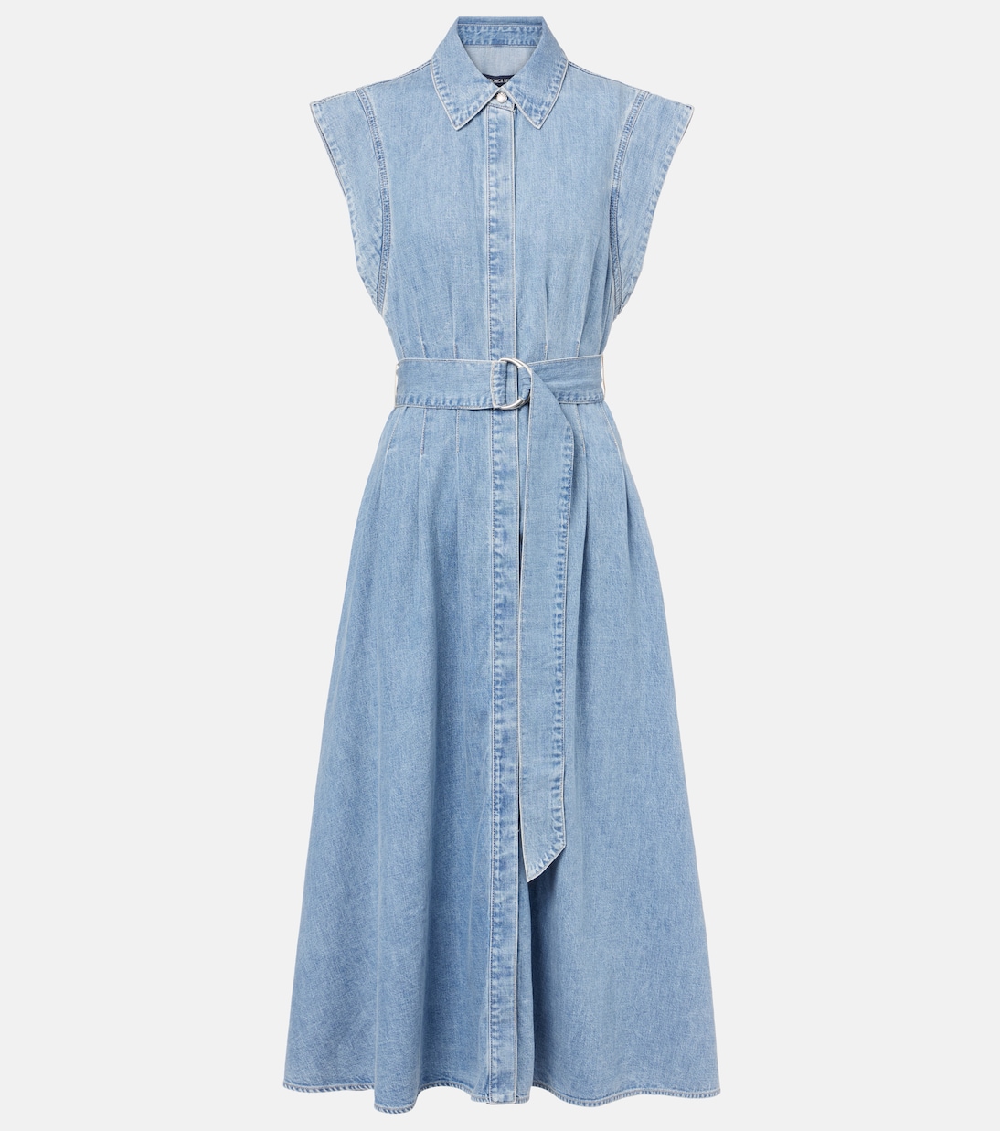 Vestido midi Fuller de denim | Veronica Beard
