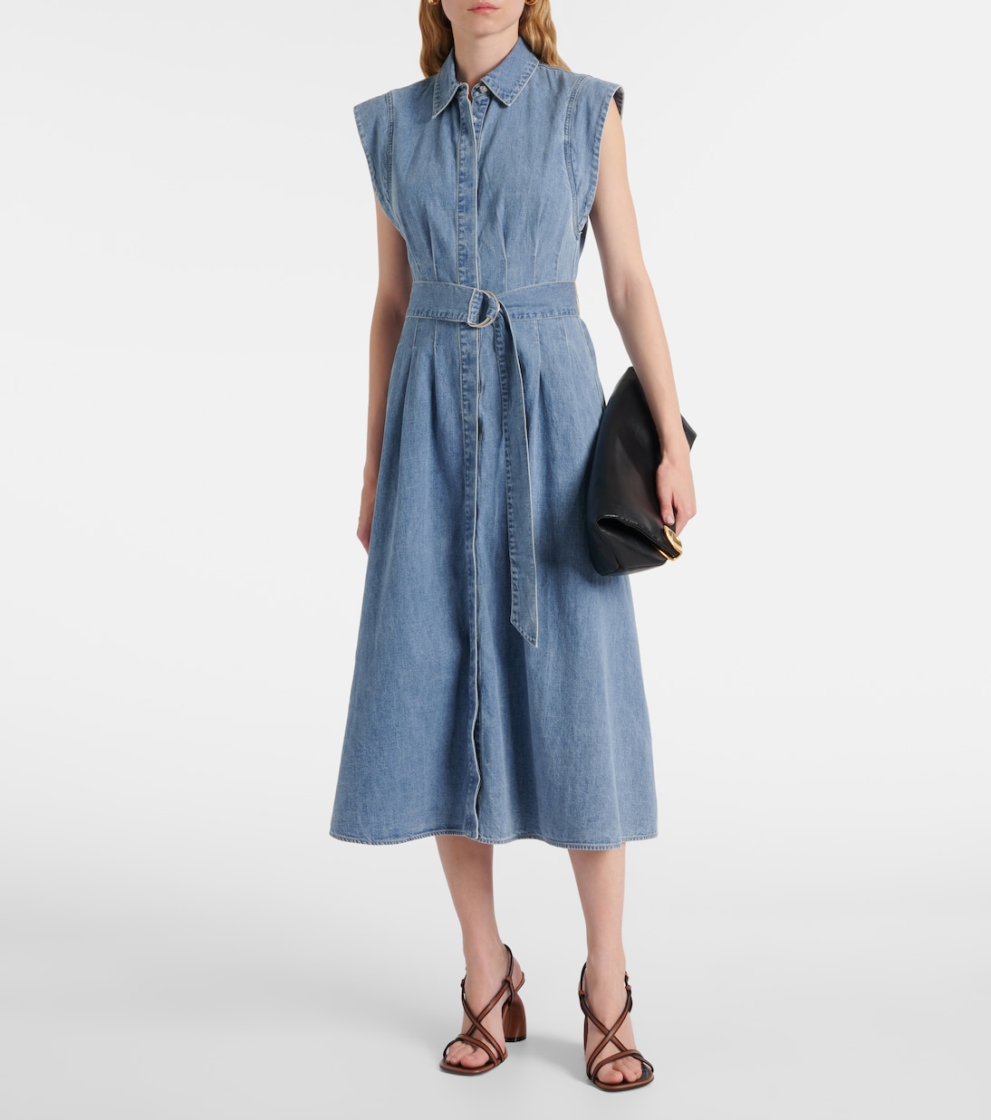 Vestido midi Fuller de denim | Veronica Beard