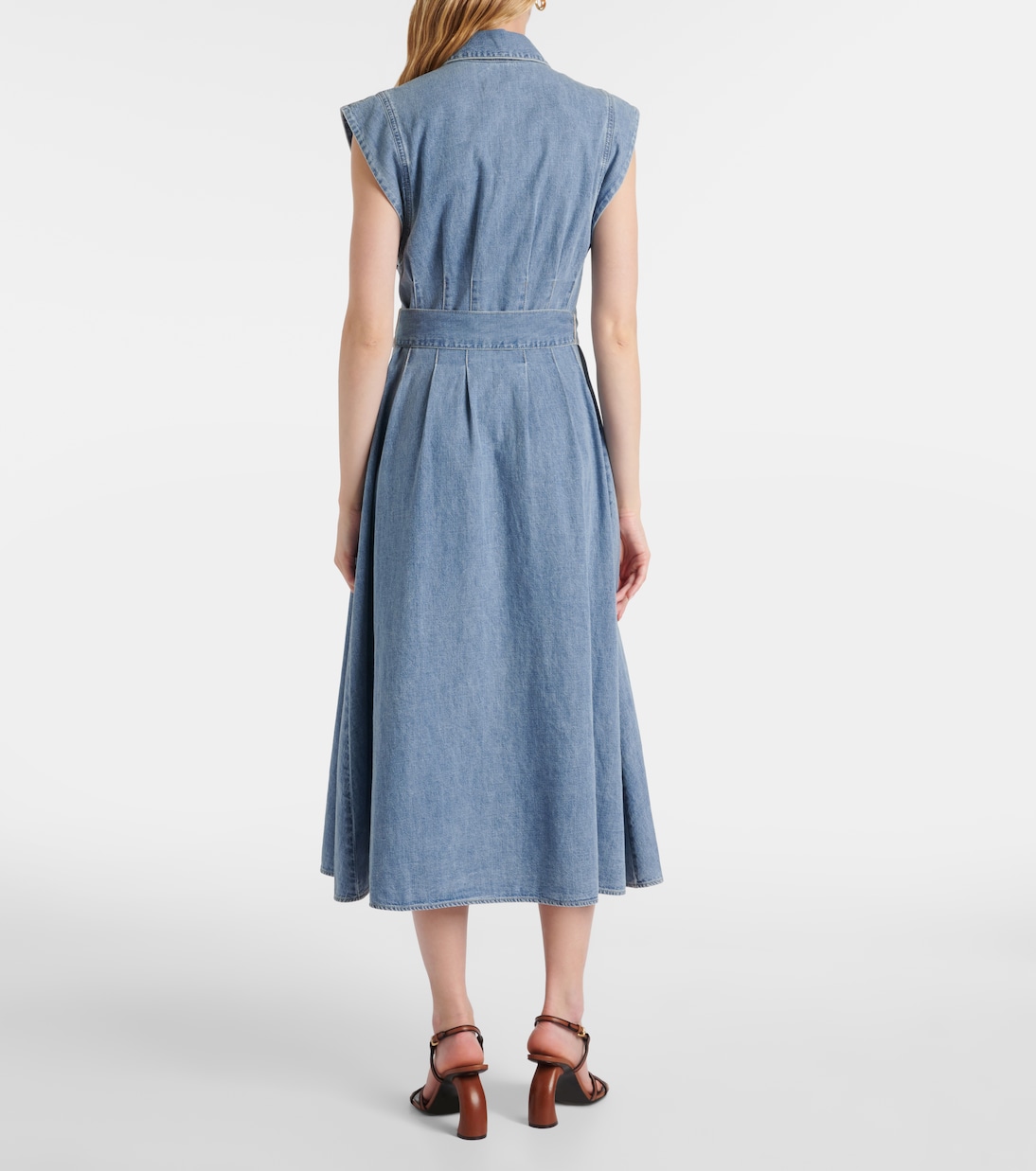 Vestido midi Fuller de denim | Veronica Beard