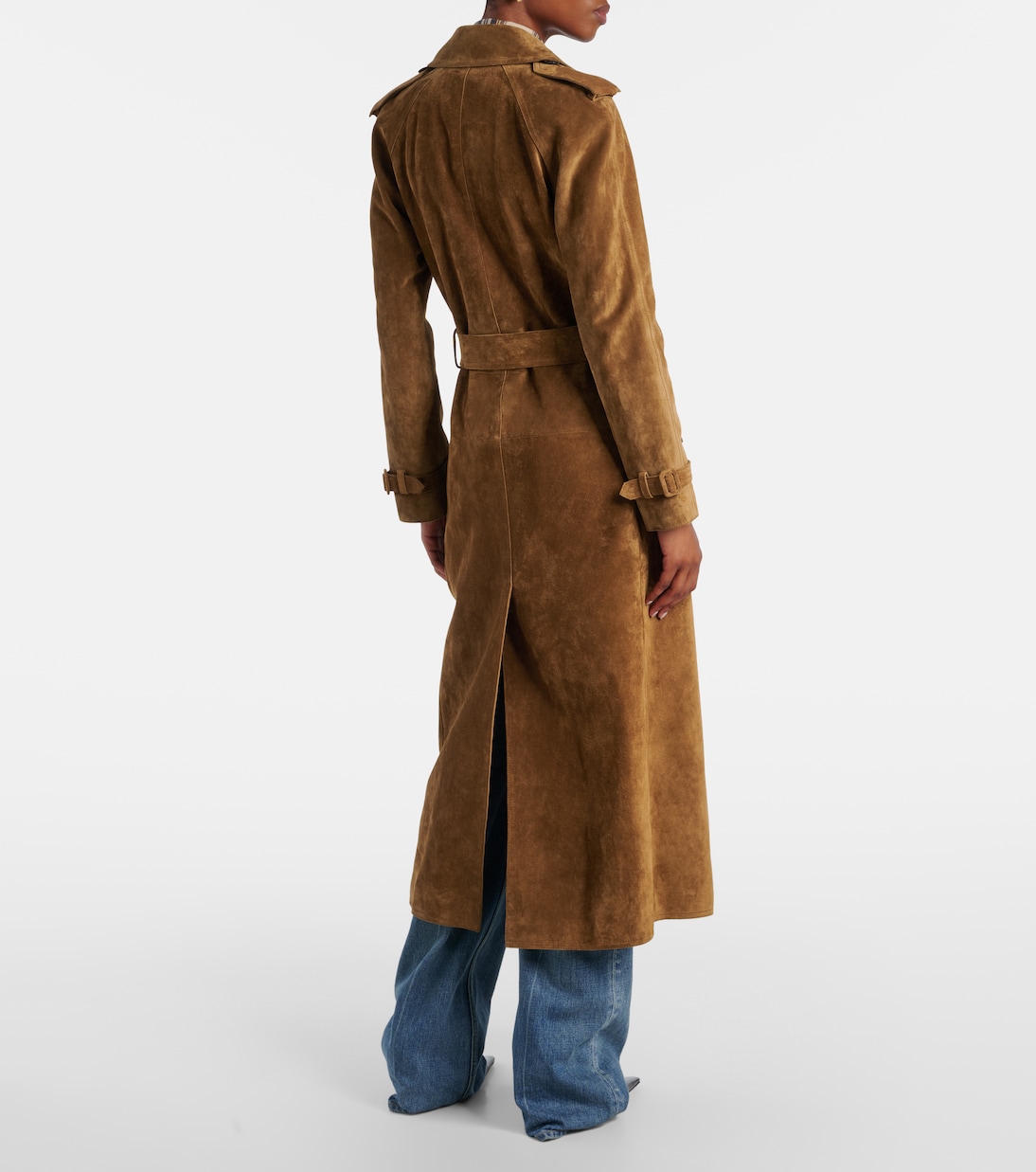 Trenchcoat aus Veloursleder | Saint Laurent