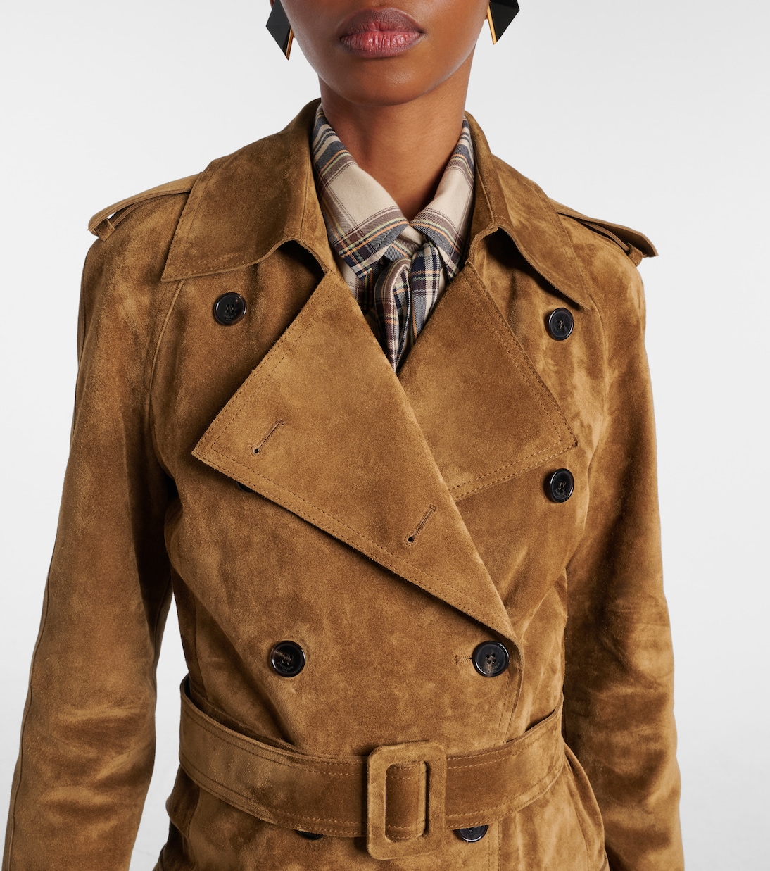 Trenchcoat aus Veloursleder | Saint Laurent