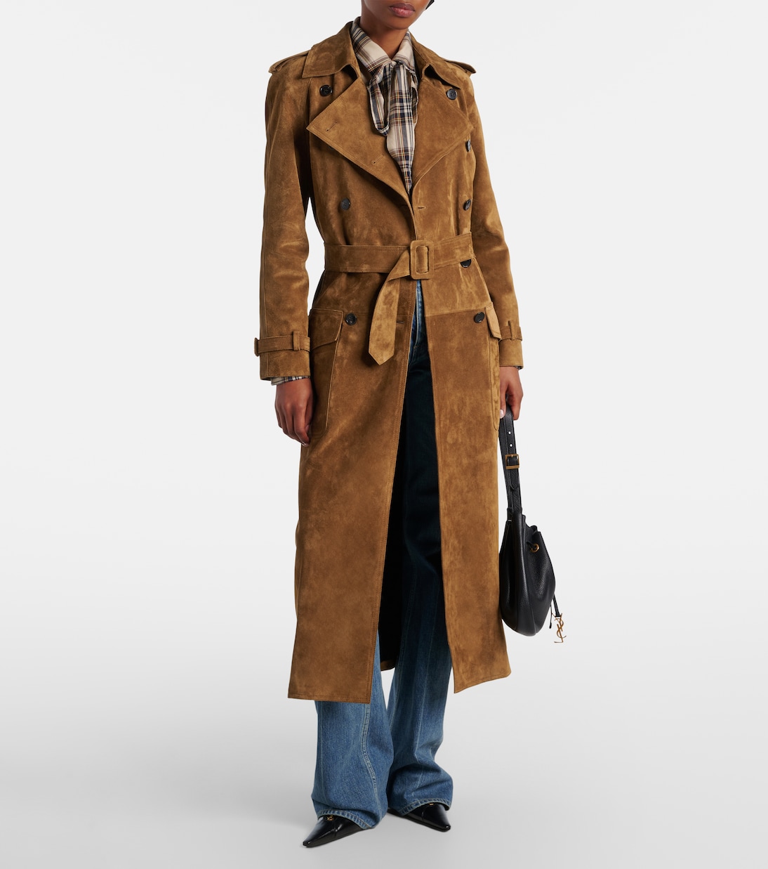 Trenchcoat aus Veloursleder | Saint Laurent