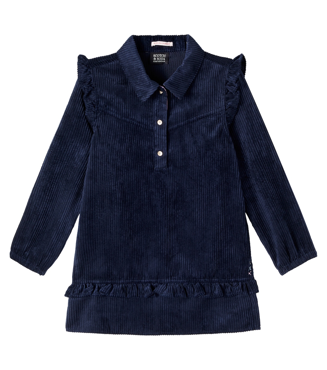 Ruffled corduroy dress | Scotch & Soda Kids