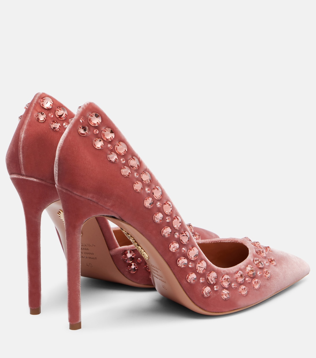 Cosmic Love 105 embellished velvet pumps | Aquazzura