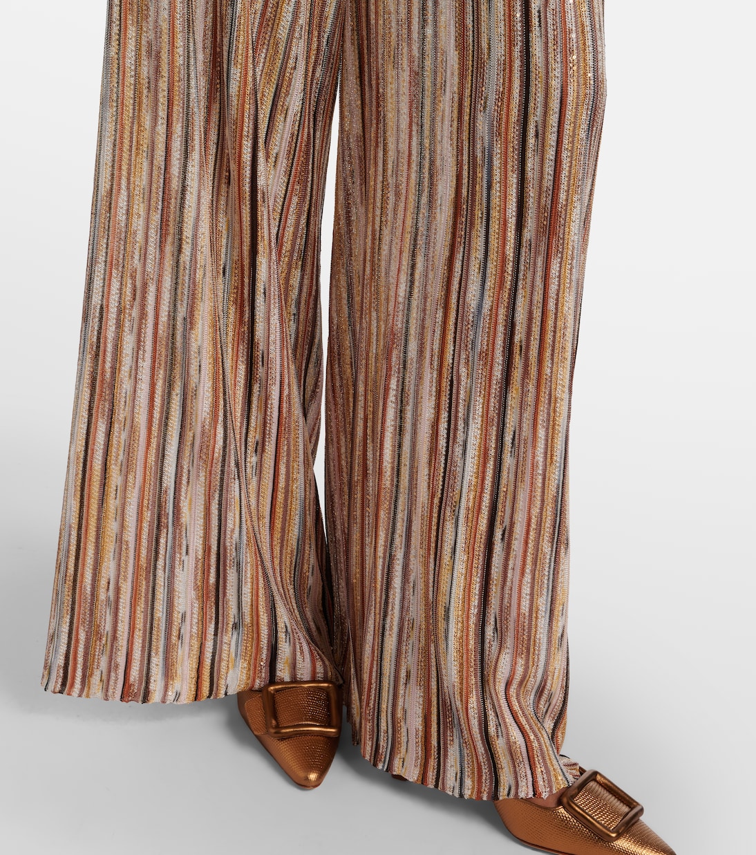 Sequined striped wide-leg pants | Missoni