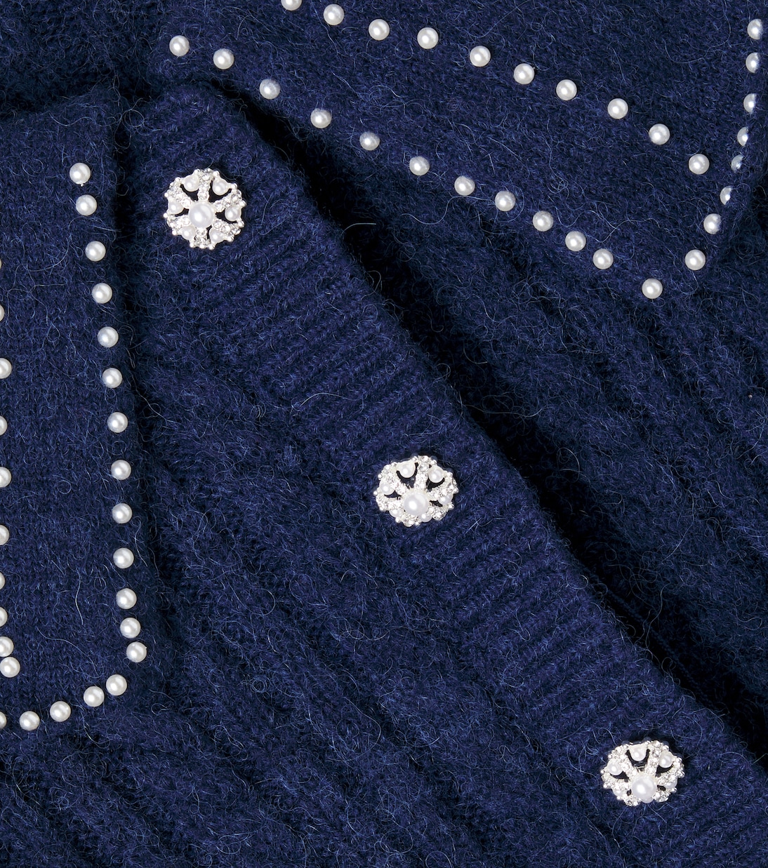 케이블 니트 임벨리시드 카디건 | Self-Portrait Kids