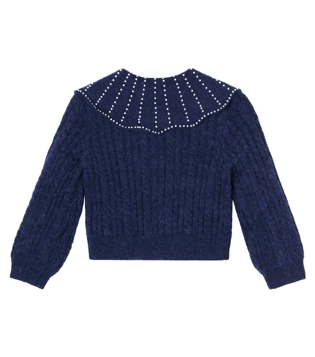 케이블 니트 임벨리시드 카디건 | Self-Portrait Kids