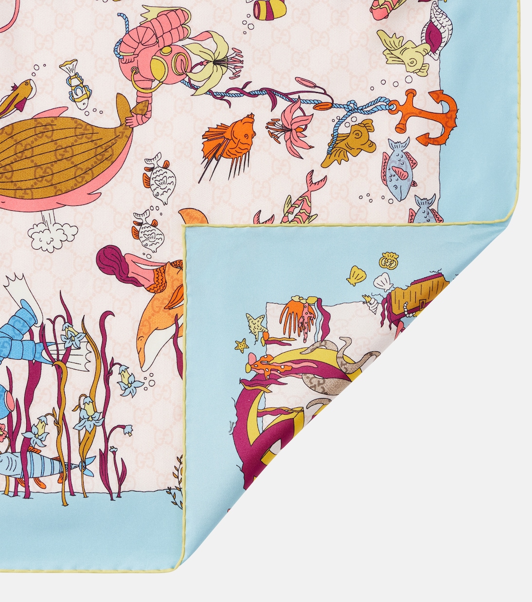 Bedrucktes Tuch GG aus Seiden-Twill | Gucci