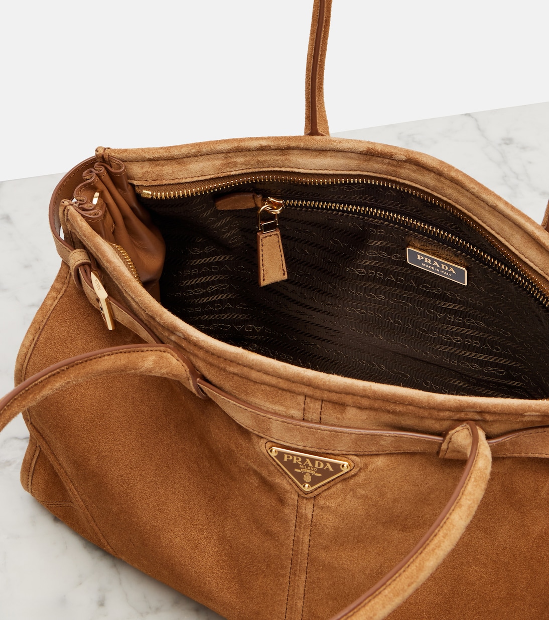 Tote Bag Prada Bonnie Large aus Veloursleder | Prada