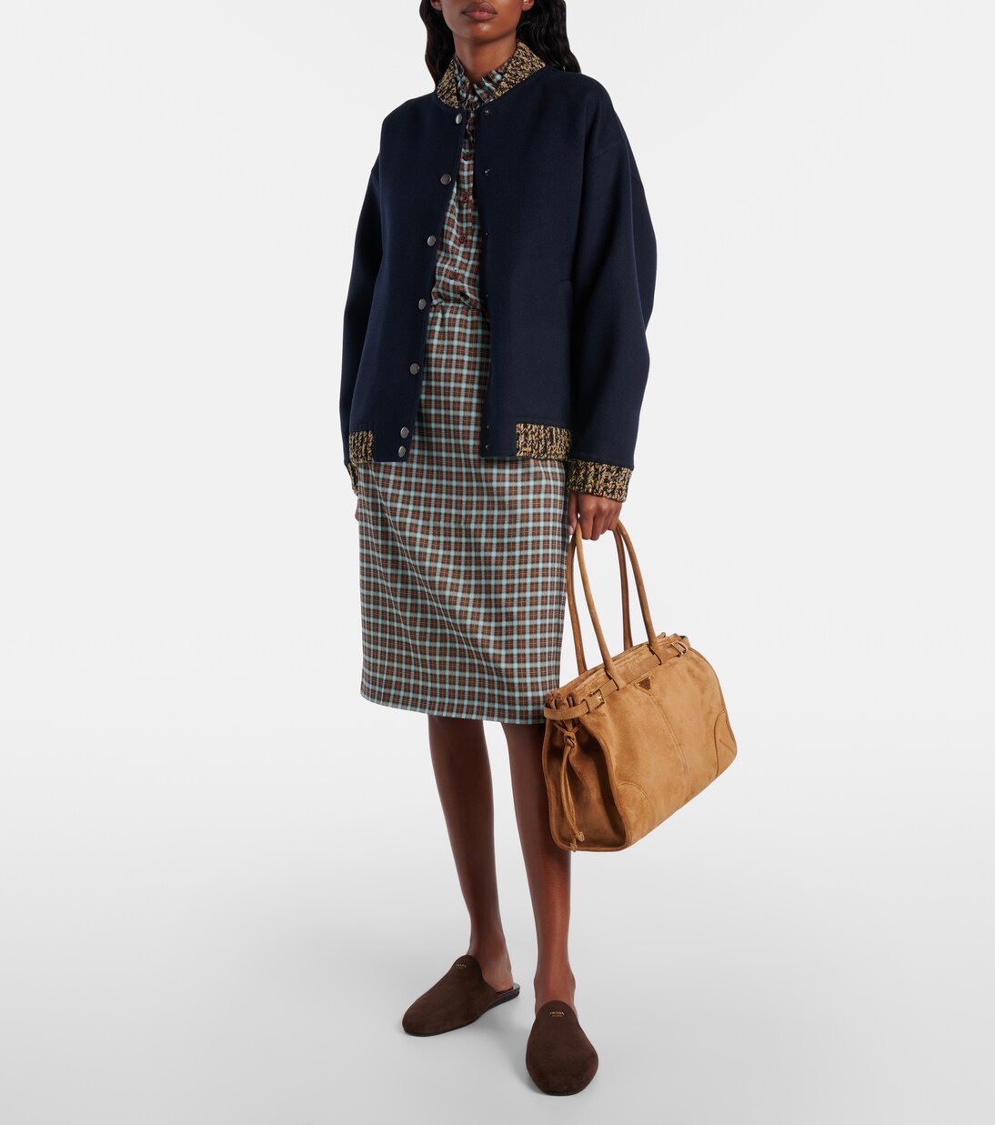 Tote Bag Prada Bonnie Large aus Veloursleder | Prada