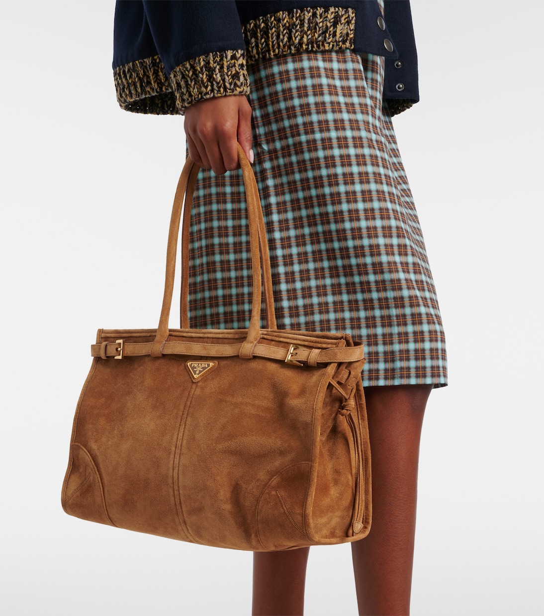 Tote Bag Prada Bonnie Large aus Veloursleder | Prada