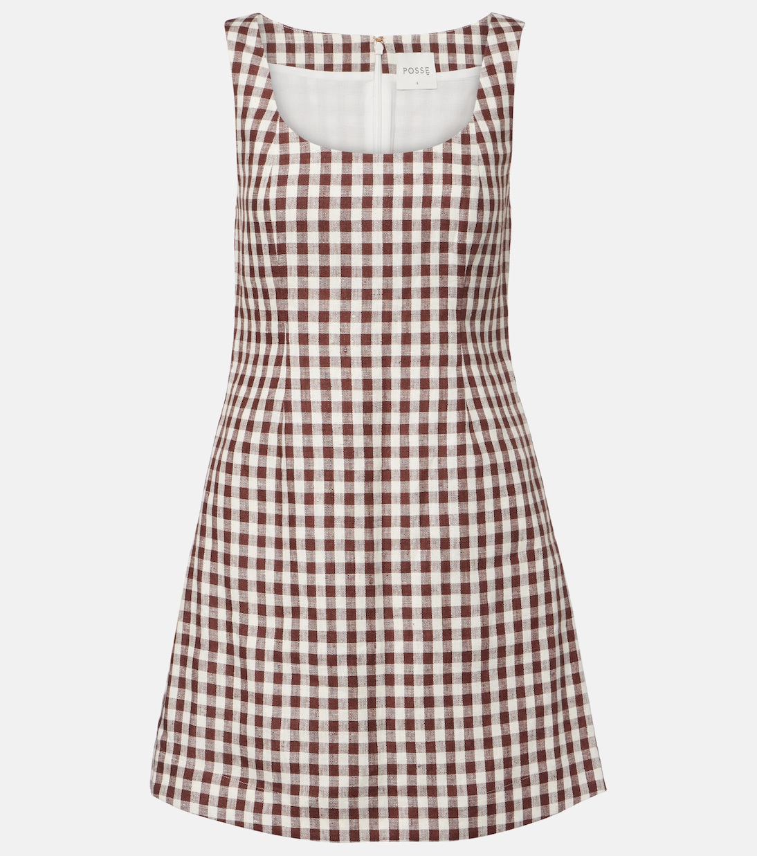Sadie gingham linen minidress | Posse
