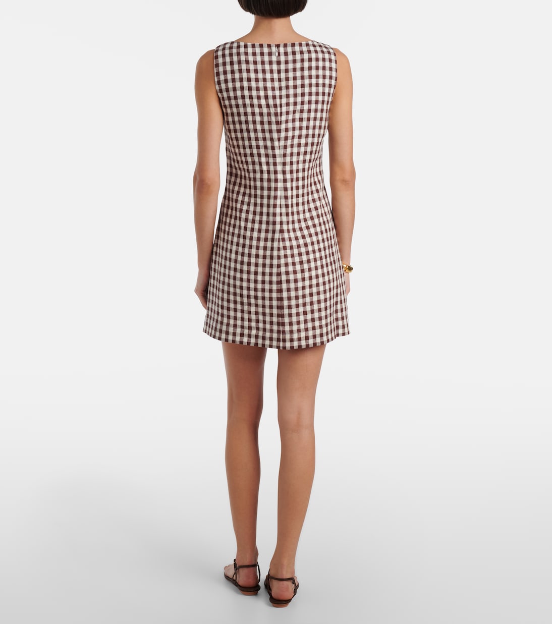 Sadie gingham linen minidress | Posse