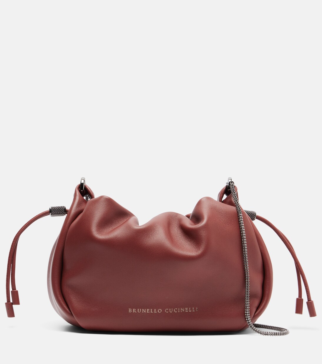 Mellow Mini leather crossbody bag | Brunello Cucinelli