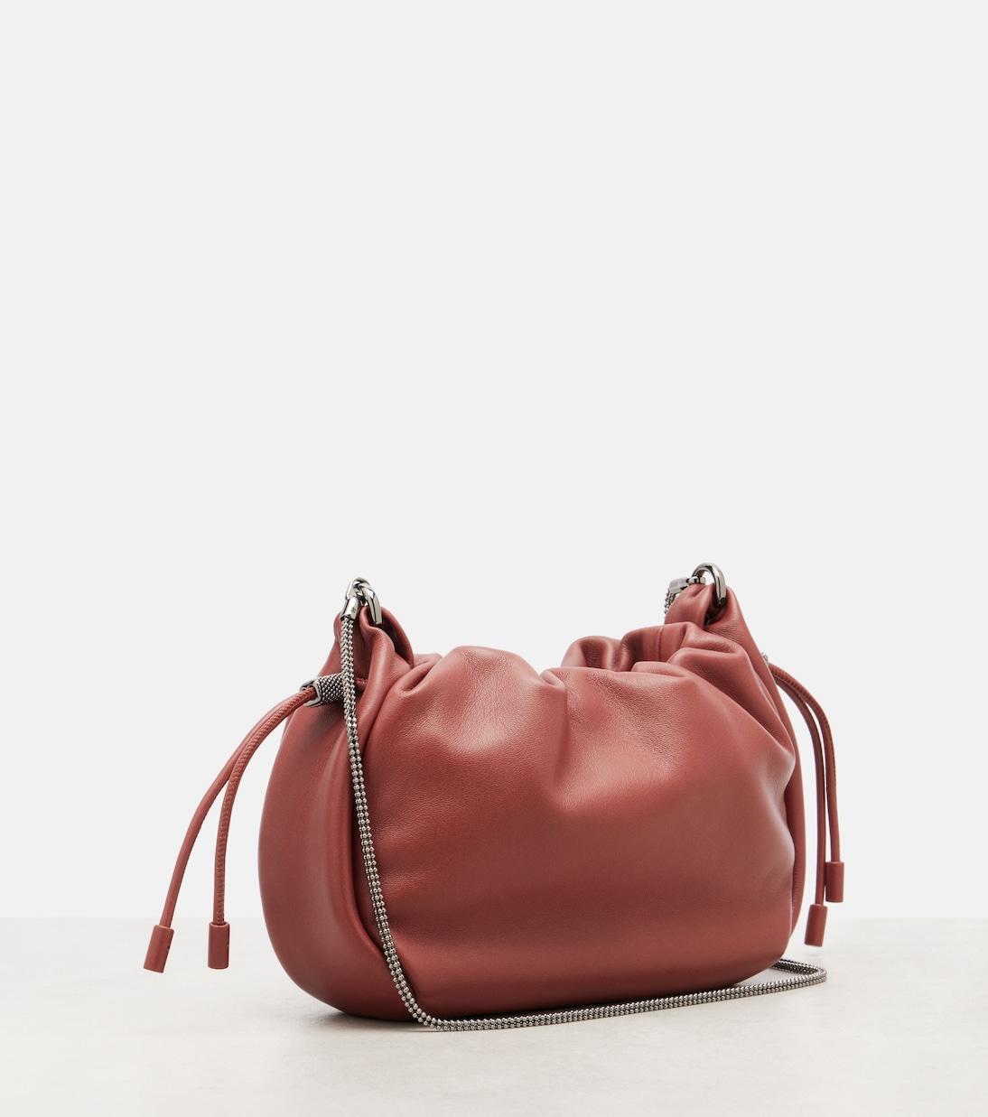 Mellow Mini leather crossbody bag | Brunello Cucinelli