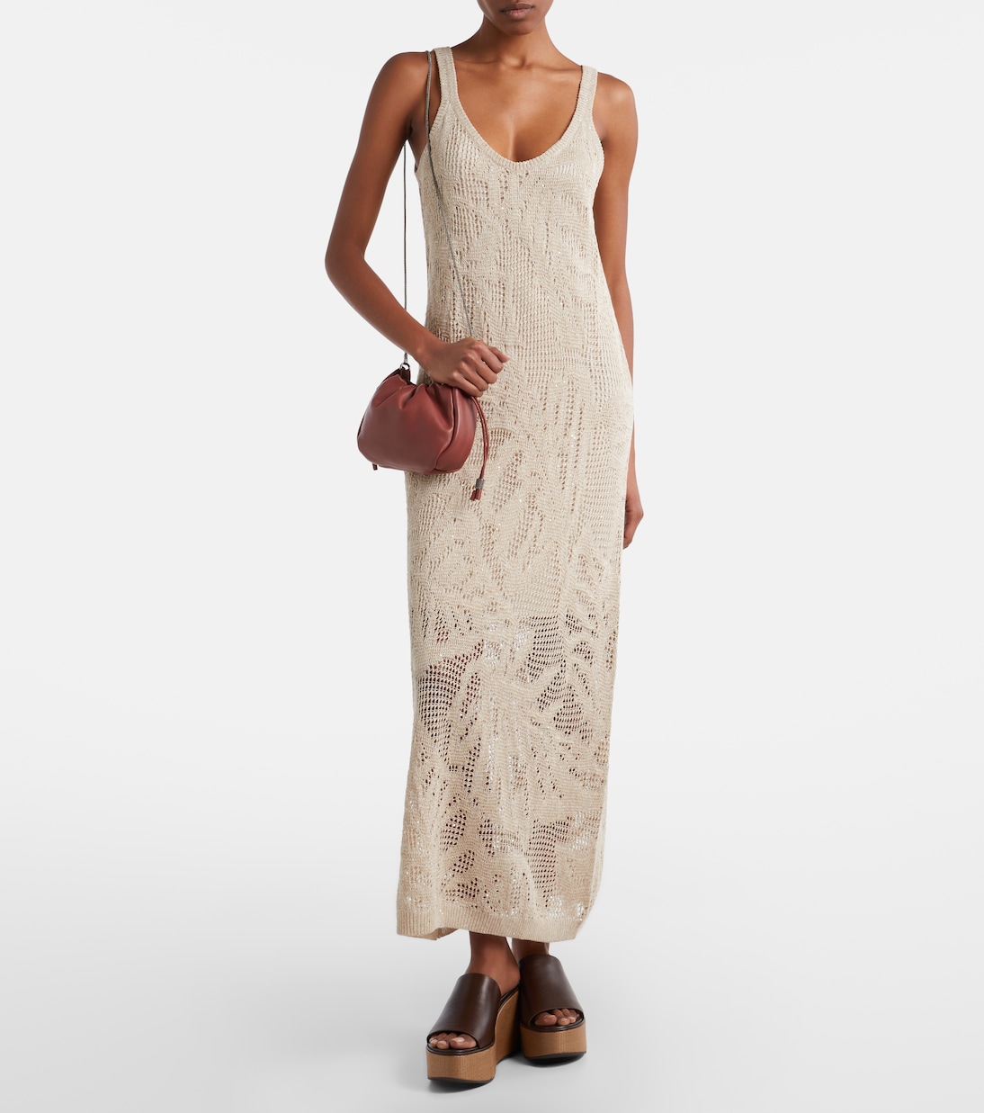 Mellow Mini leather crossbody bag | Brunello Cucinelli