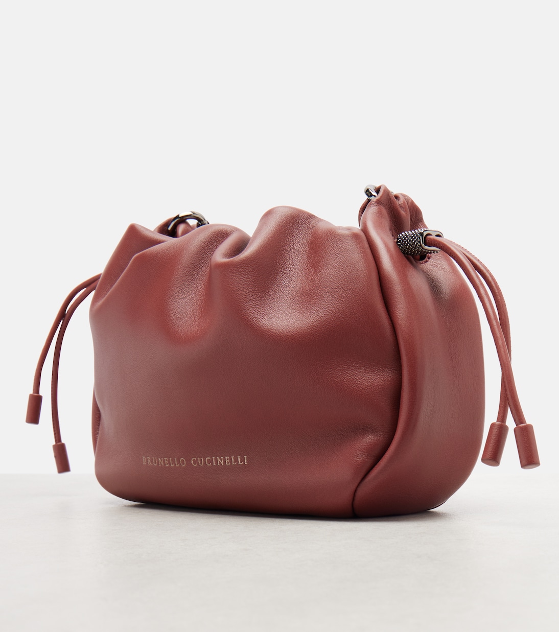 Mellow Mini leather crossbody bag | Brunello Cucinelli
