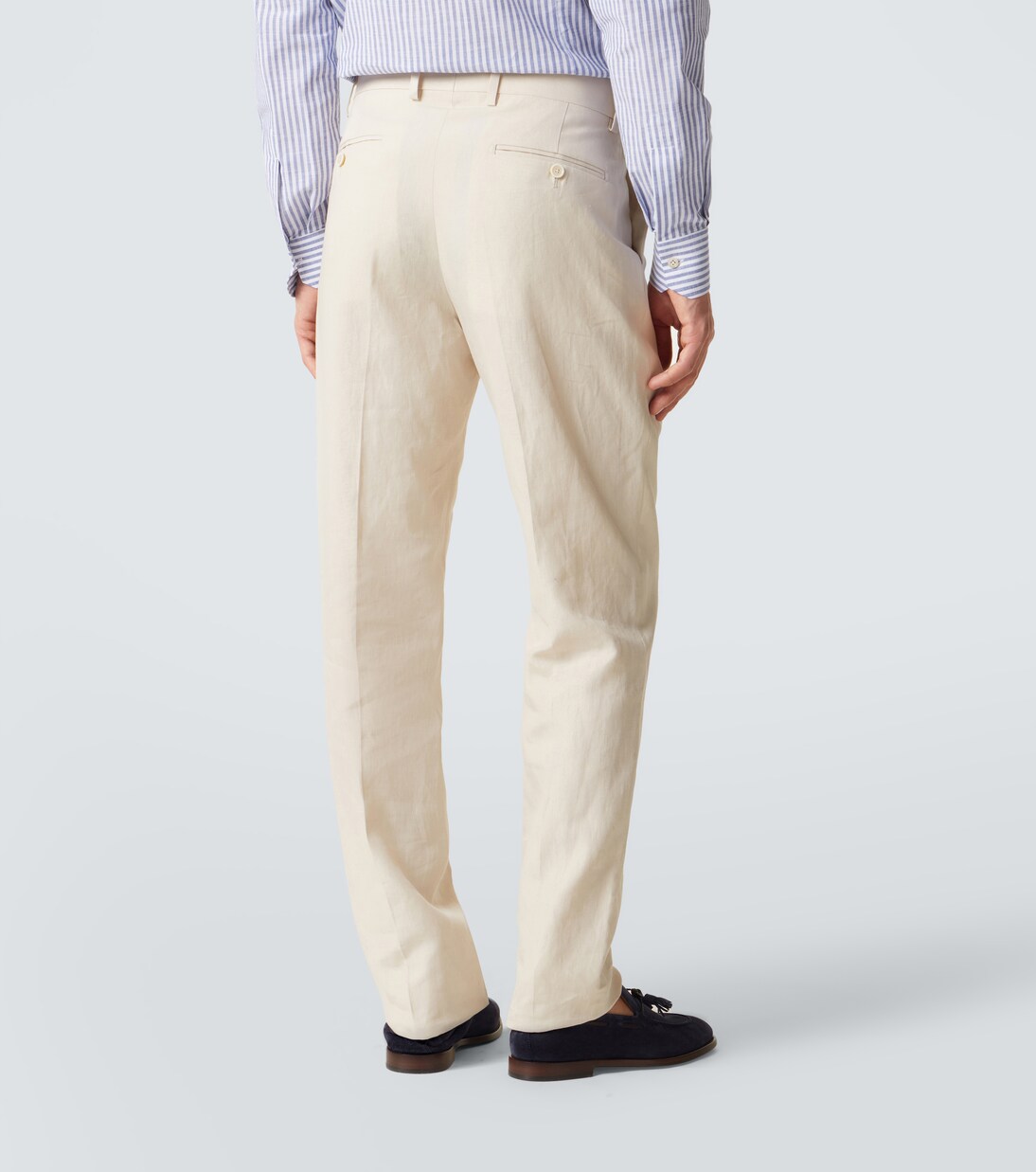 Linen, cotton, and silk straight pants | Lardini