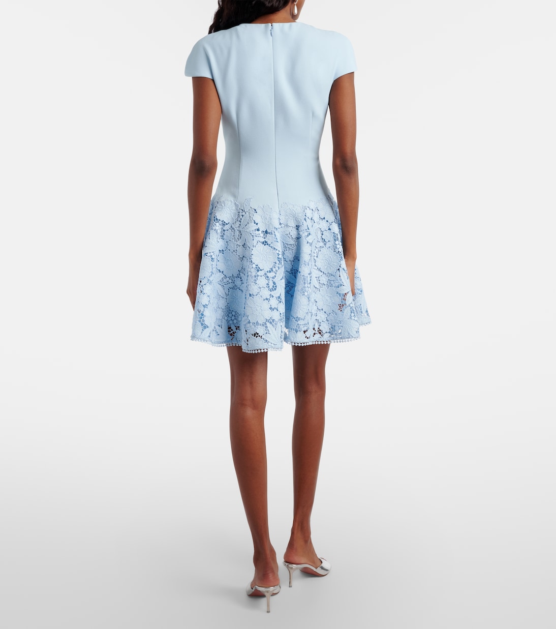 فستان قصير مع تقليم بالدانتيل | Self-Portrait