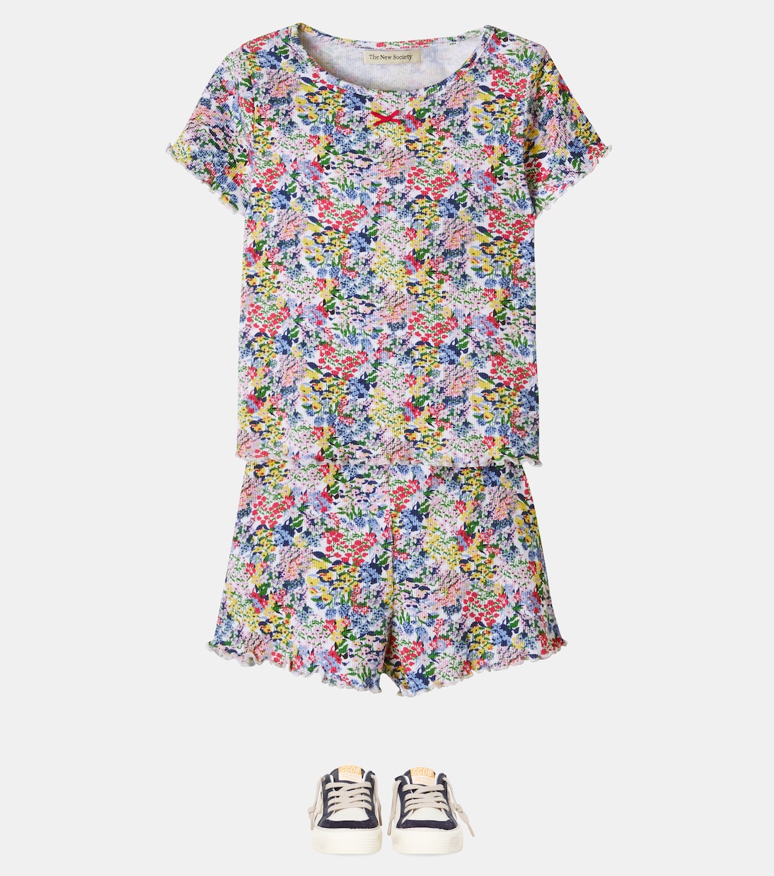 Floral cotton T-shirt and shorts set | The New Society