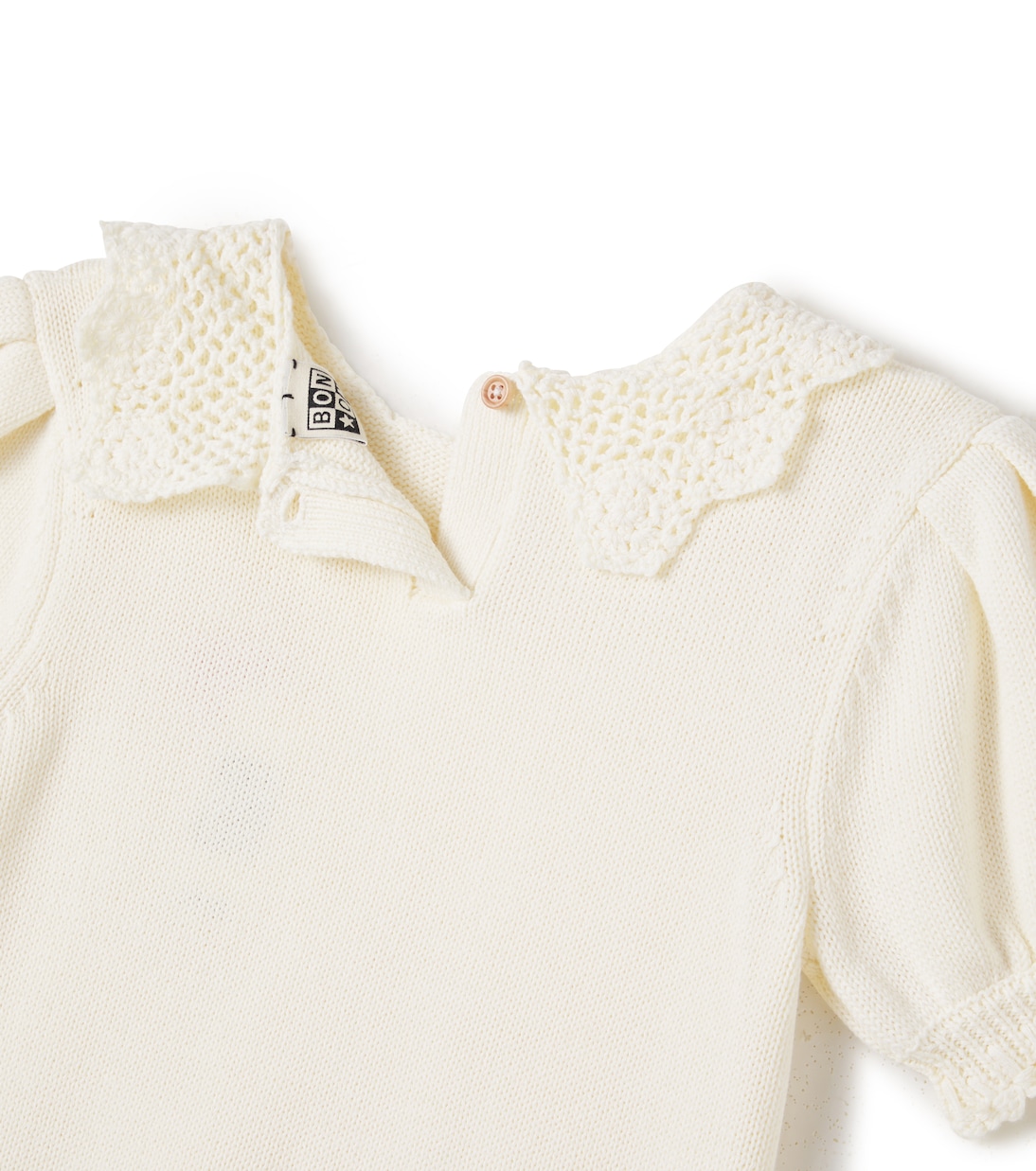 Top Niko aus Baumwolle mit Häkelstrick | Bonton