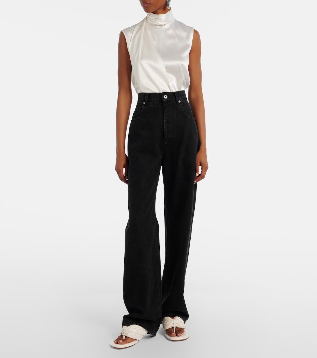 High-Rise Wide-Leg Jeans | Bottega Veneta