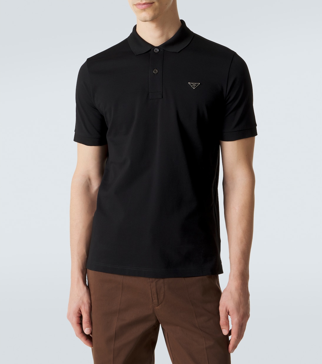 Cotton piqué polo shirt | Prada
