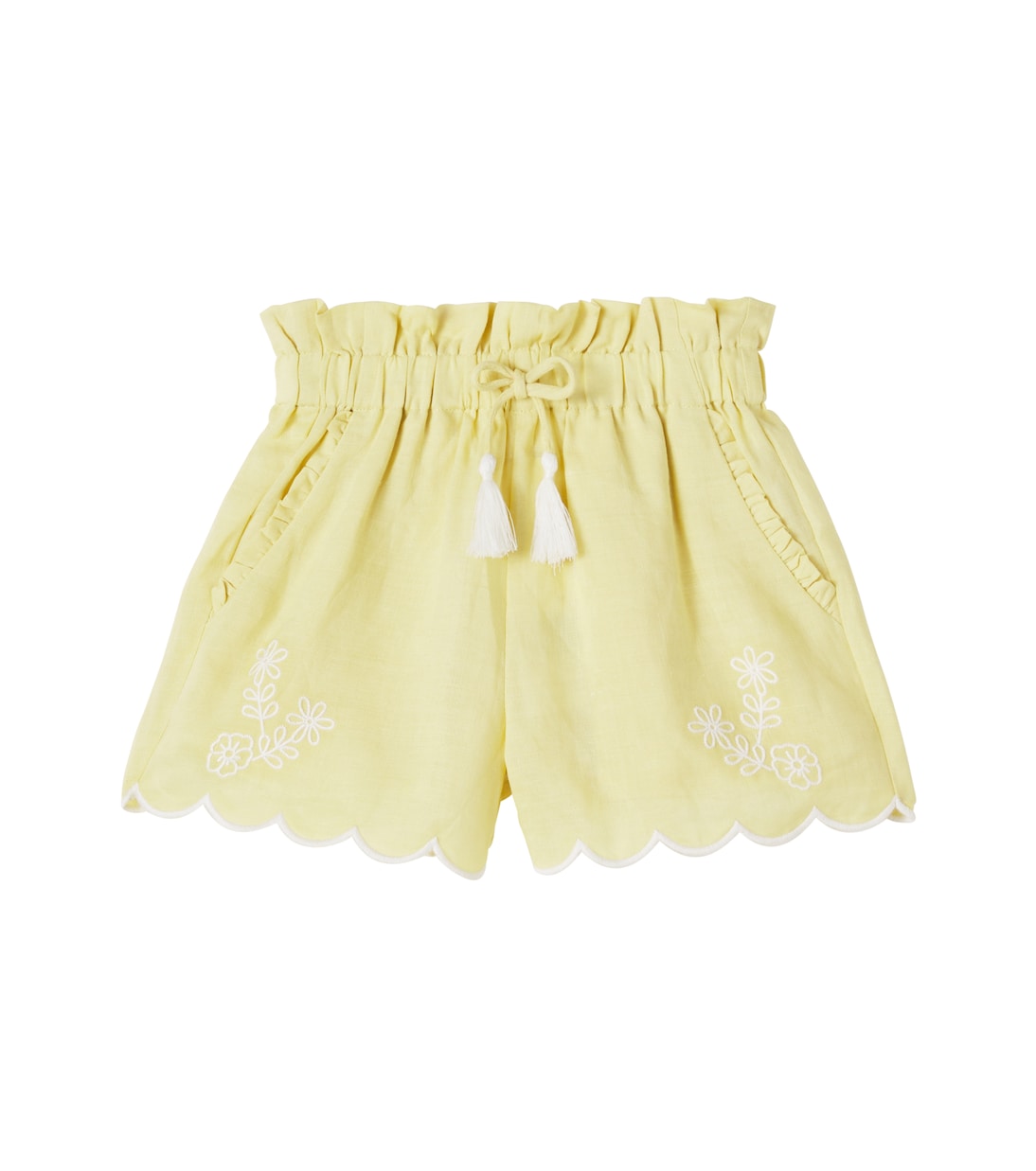 Embroidered ramie shorts | C'era Una Volta