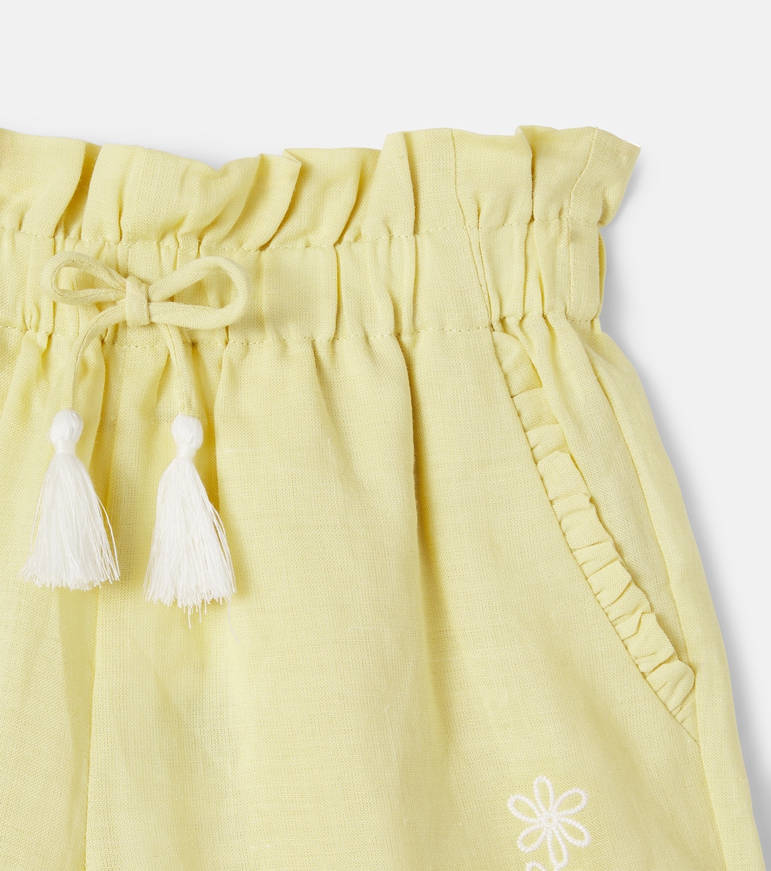 Embroidered ramie shorts | C'era Una Volta