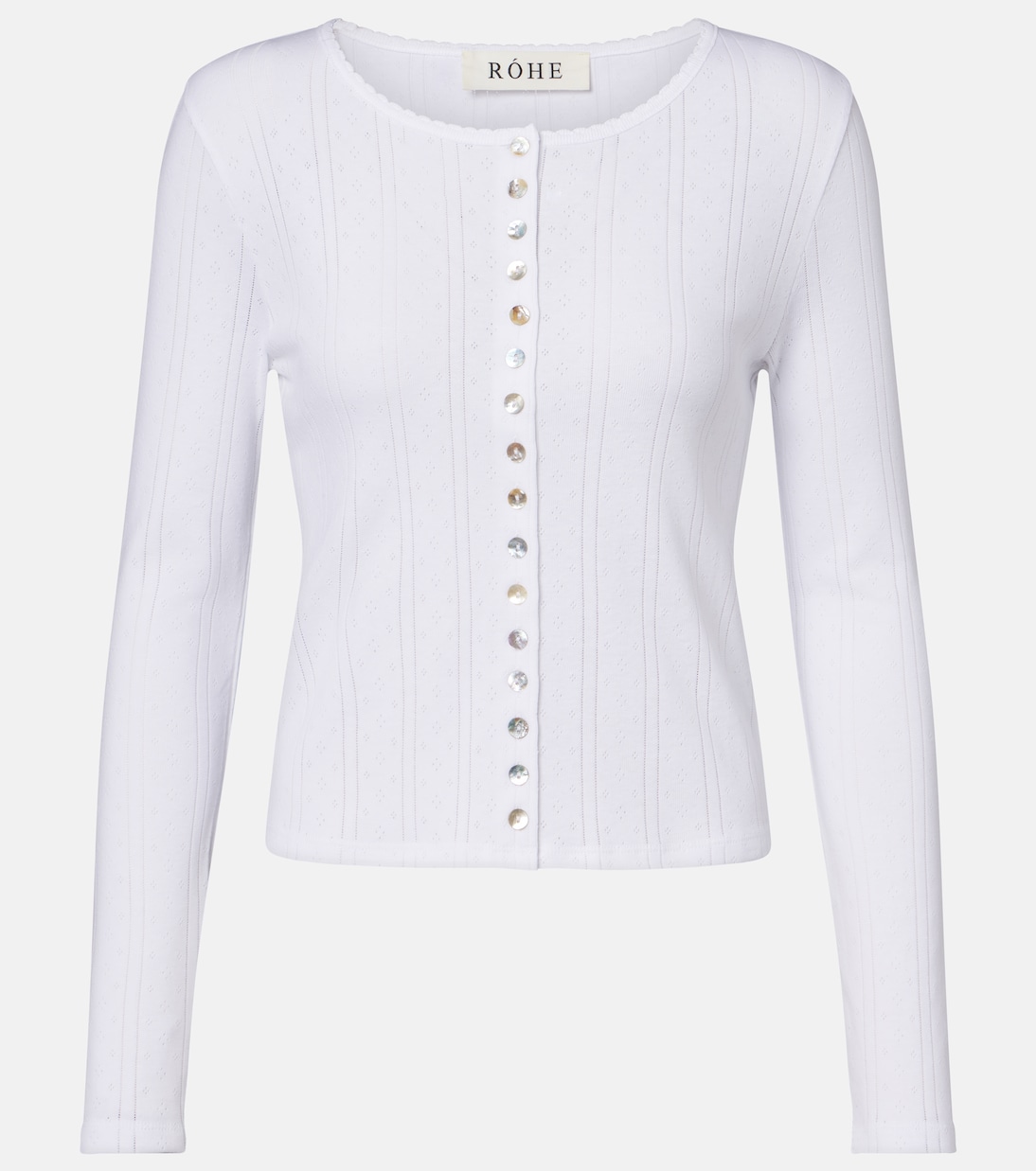 Pointelle cotton cardigan | Róhe