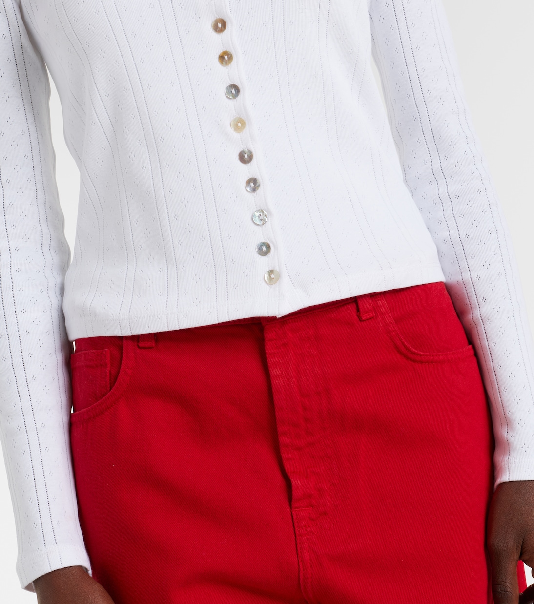 Pointelle cotton cardigan | Róhe