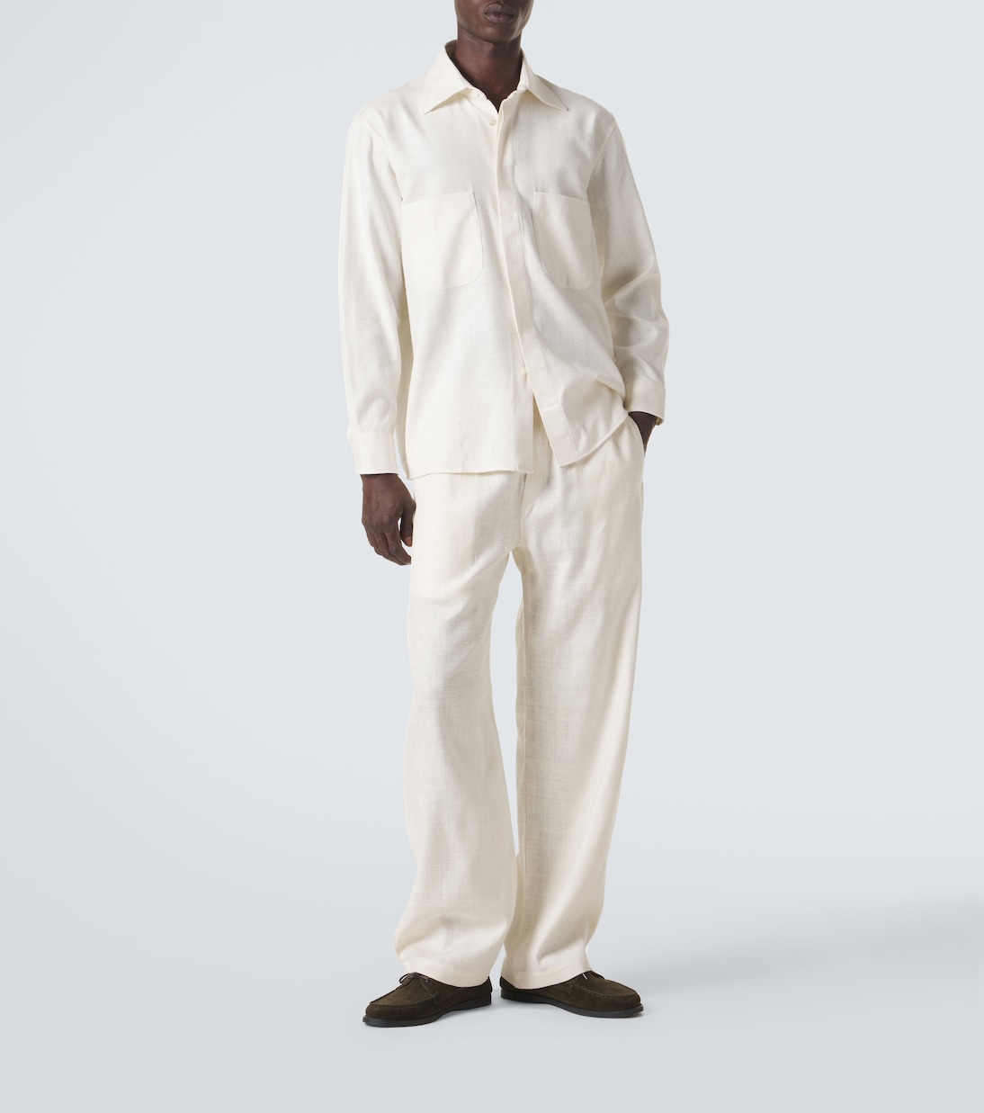 Silk straight pants | Saman Amel