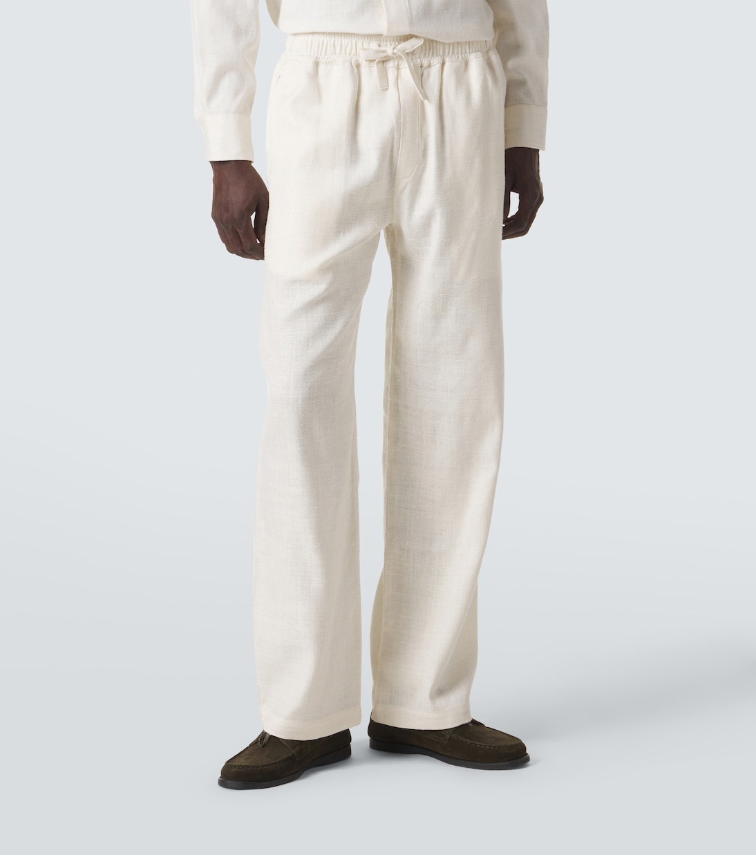 Silk straight pants | Saman Amel