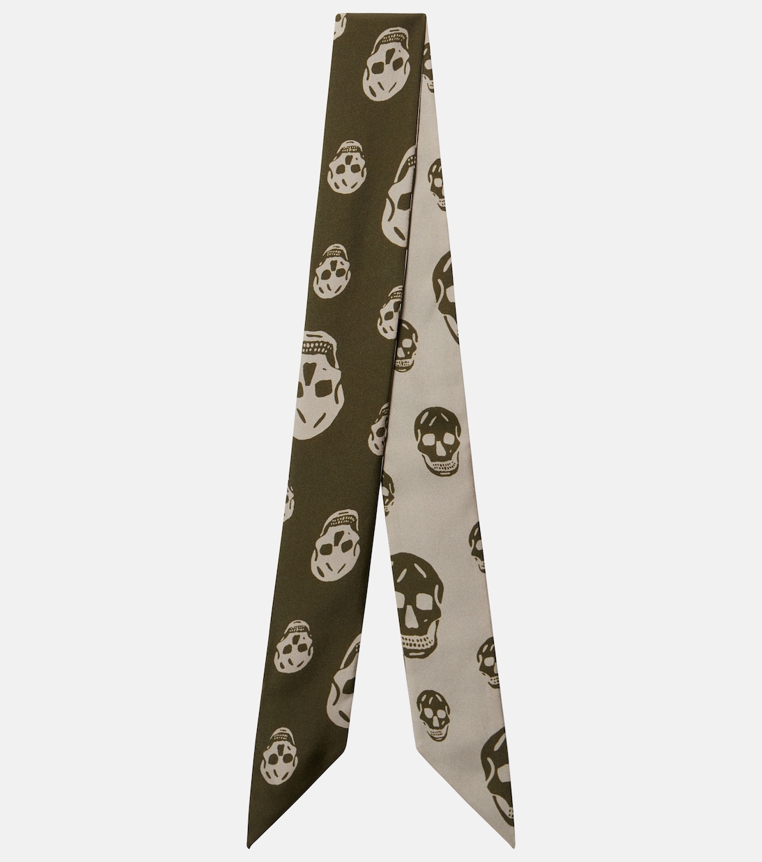 Skull silk twill scarf | McQueen