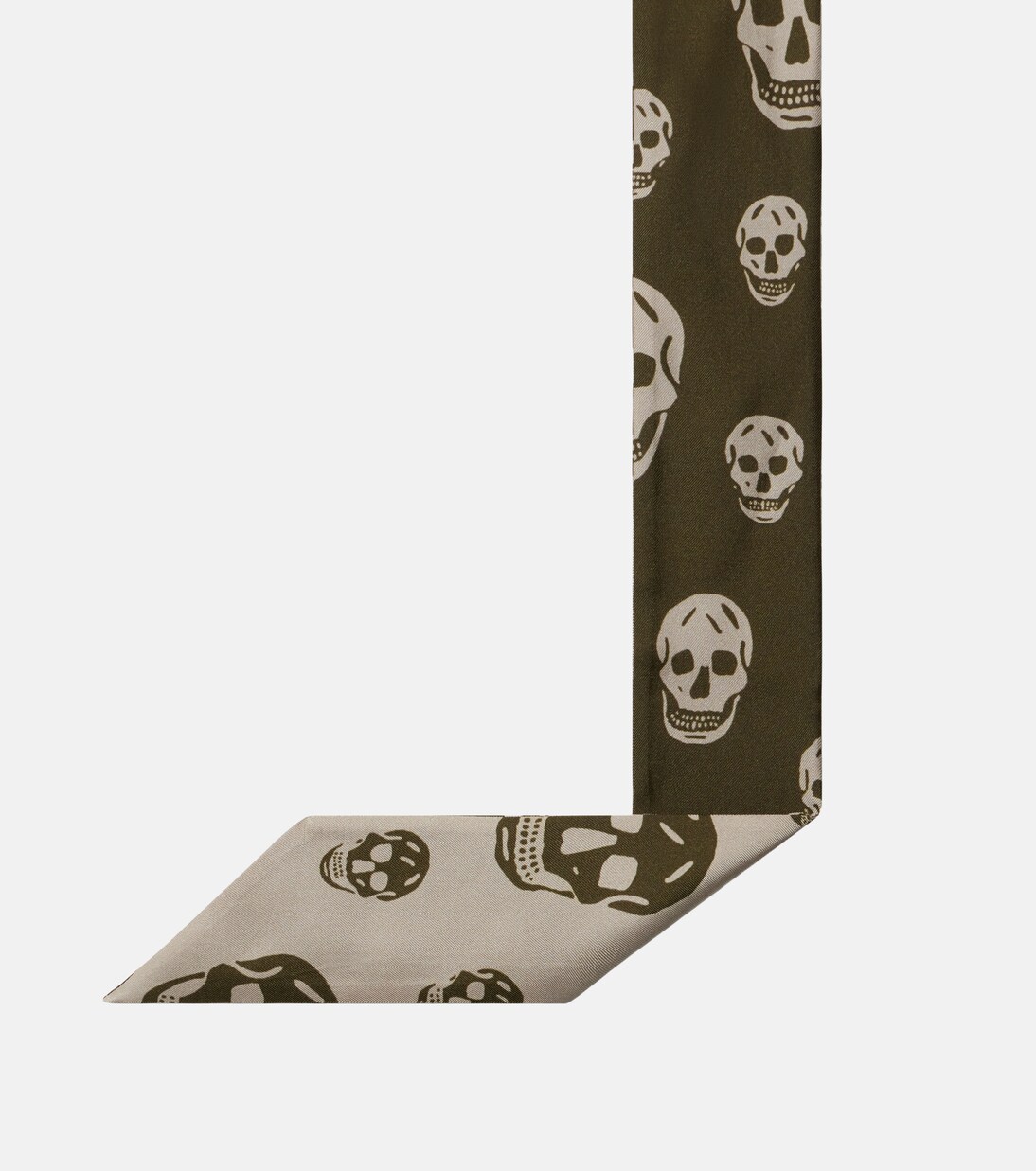 Skull silk twill scarf | McQueen