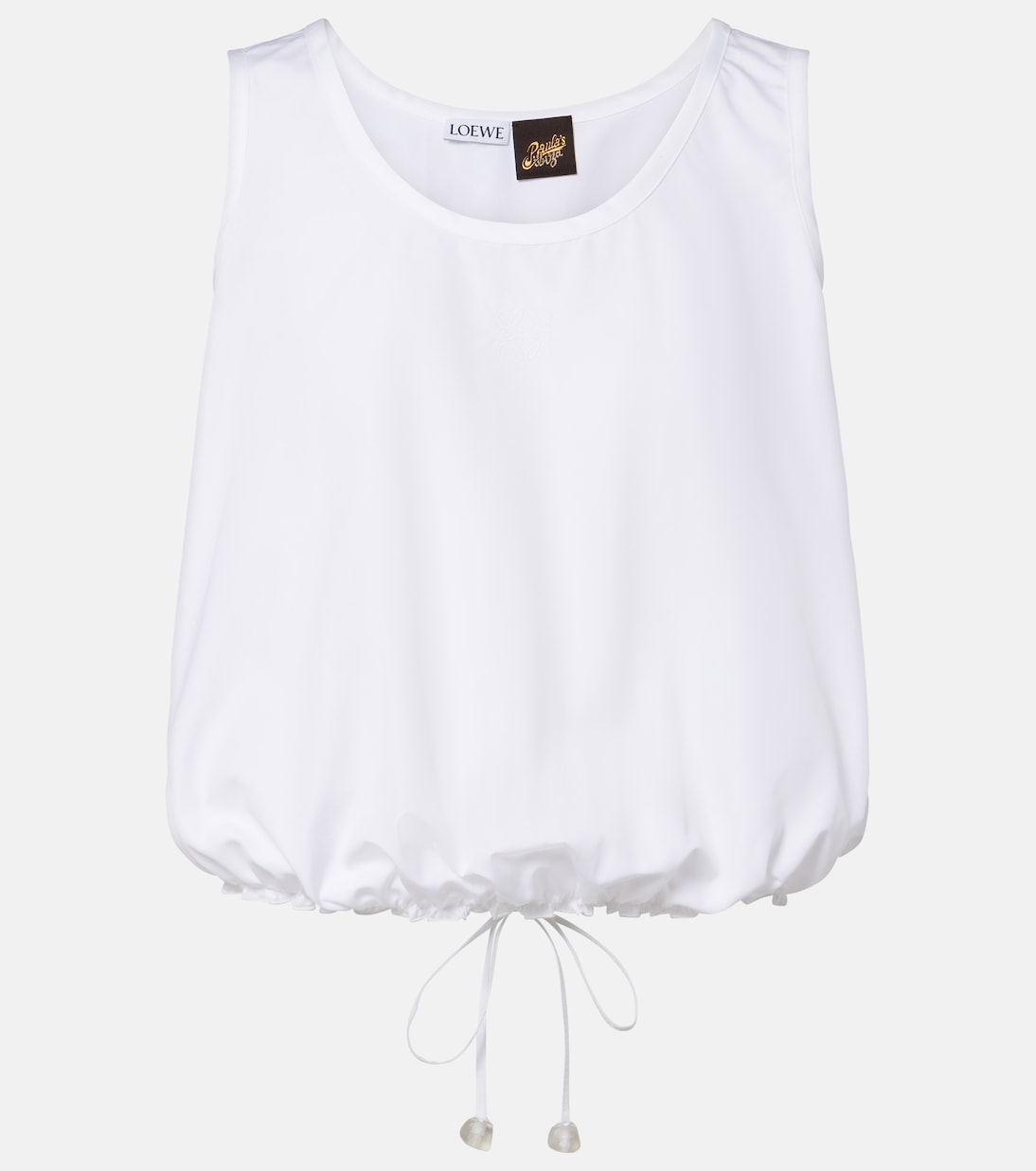 Paula's Ibiza cotton poplin crop top | Loewe