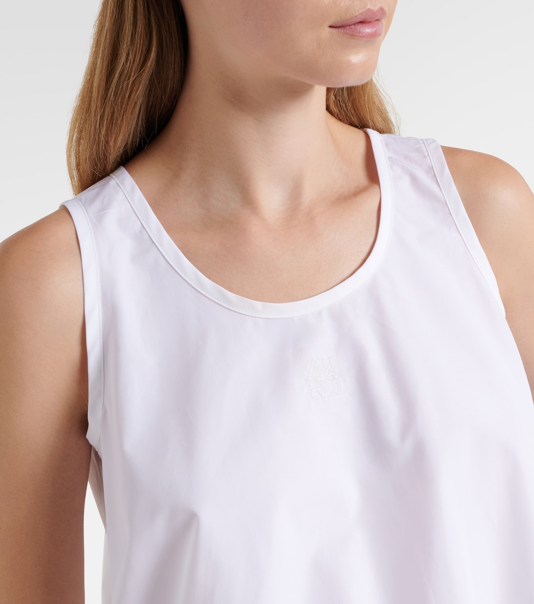 Paula's Ibiza cotton poplin crop top | Loewe