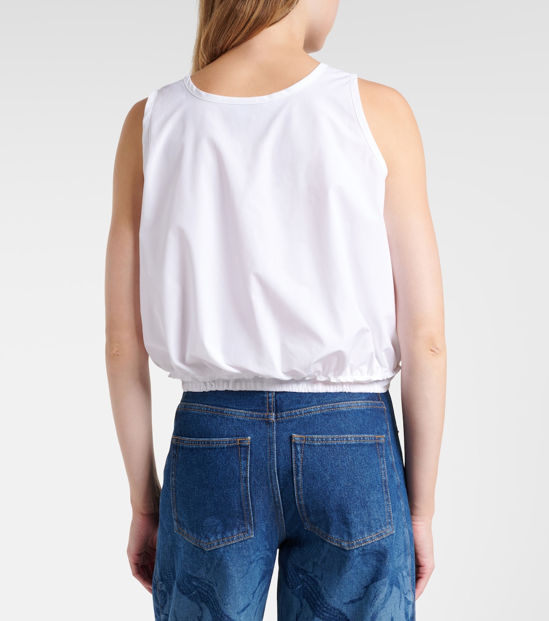 Paula's Ibiza cotton poplin crop top | Loewe