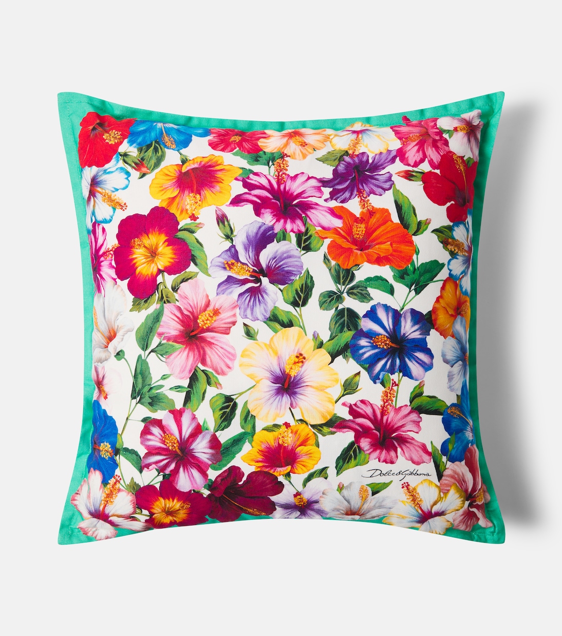 Floral silk twill cushion | Dolce&Gabbana Casa