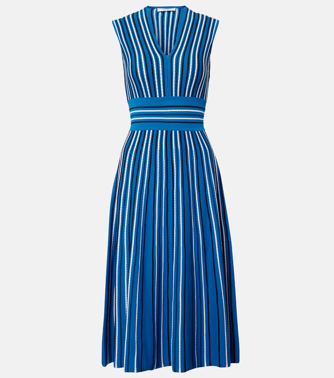 Robe midi en maille à rayures | Max Mara