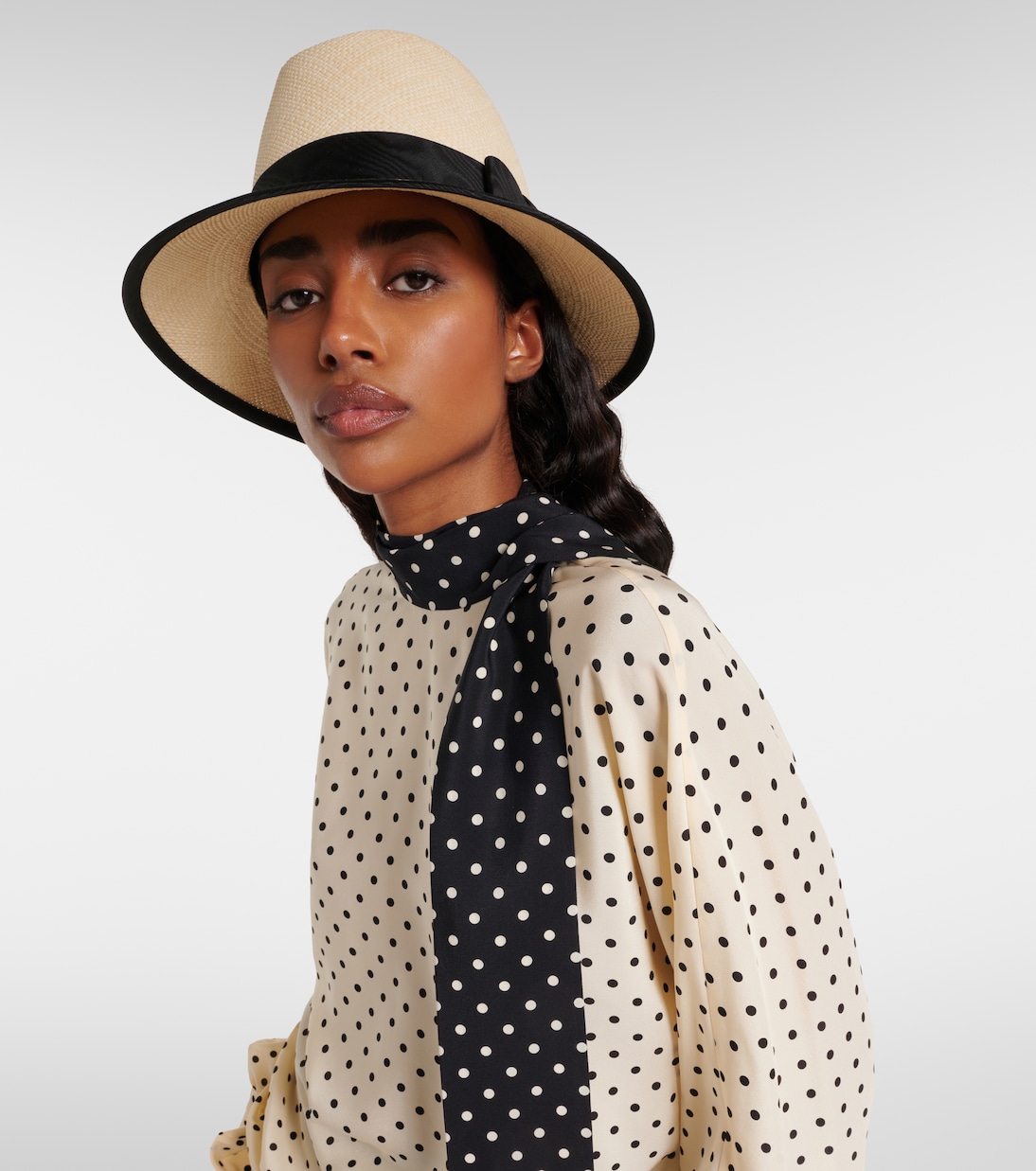 VLogo straw Panama hat | Valentino
